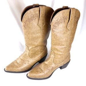 Roper 09-021-1556-0733 Womens Brooklyn Round Toe Dress Boots Mid Calf Low Size 9